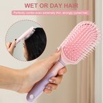 Detangled Hairbrush Manufacturer - Customized Small Paddle Wheat Straw Handle Soft Air Cushion Pain-Free Knots Removing Brush