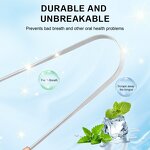 Tongue Cleaner Manufacturer - Custom Logo Stainless Steel Reduce Bad Breath Oral Care Tool with Ridges for Men Women