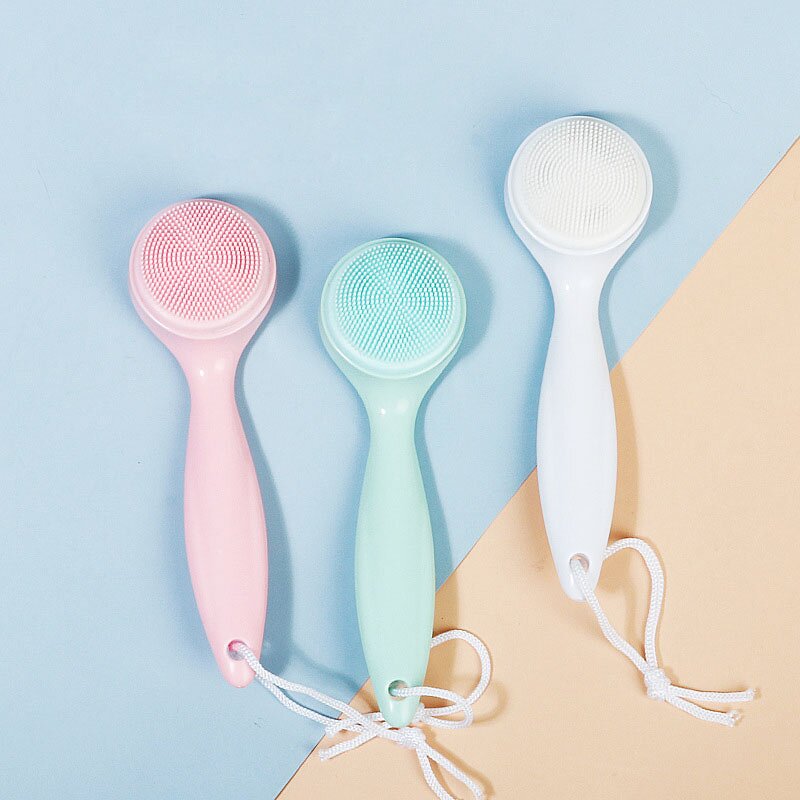 Facial Cleansing Brush Manufacturer - Portable Food Grade Silicone Skin Care Exfoliating Blackhead Soft Bristles Cleanser Brush