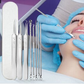Pimple Popper Tool Kit Manufacturer - Hot Sell Professional Facials Spot Whitehead Blemish Acne Needle Extraction