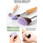 Makeup Brush Set Manufacturer - Custom Natural Bamboo Synthetic Bristles Vegan Beauty Brushes with Travel Bag