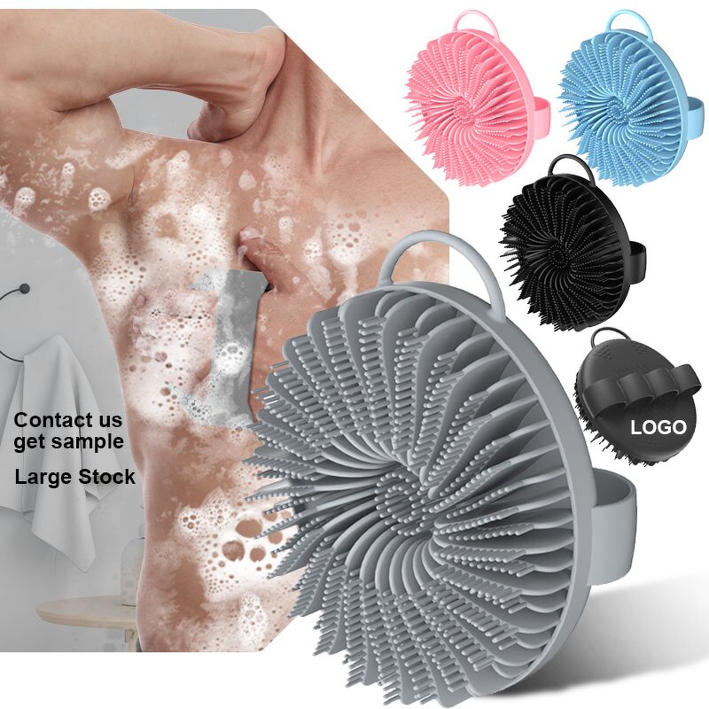 Silicone Body Scrubber Manufacturer - Hot Bathroom Anti Bacteria Round Soft Skin Exfoliator Massage Bath Cleaning Brush