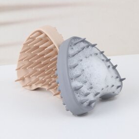Scalp Care Massager Manufacturer - Custom Logo Soft Silicone Bath Shampoo Hair Brush Washing Head Massage Exfoliator Brushes