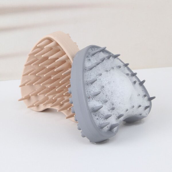 Scalp Care Massager Manufacturer - Custom Logo Soft Silicone Bath Shampoo Hair Brush Washing Head Massage Exfoliator Brushes