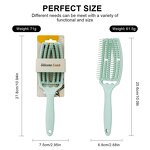 Hair Styling Brush Manufacturer - Personalize Large Curved Fluffy Rib Comb Wet Dry Salon Detangler for Female