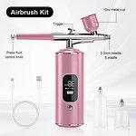 Airbrush Compressor Machine Manufacturer - Portable Smart LCD Screen Cordless Auto Rechargeable Nail Art Paint Makeup Spray Gun