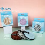 Makeup Remover Pads Manufacturer - Custom Logo Reusable 100% Microfiber Washable Face Cleansing Exfoliating Puff