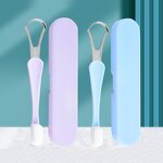 Tongue Cleaner Manufacturer - Custom Logo 2 in 1 Dual Head Healthy Oral Care Tool Adults Kids With Soft Bristles Toothbrush