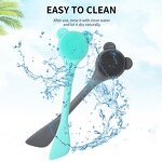 Facial Cleaning Scrubber Manufacturer - Custom Korean Waterproof 2 in 1 Silicone Face Mask Brush Deep Pore Exfoliating Cleaner