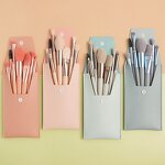 Travel Makeup Brushes Set Manufacturer - Premium Mini 8pcs Soft Synthetic Bristles Eyeshadow Face Blush Cosmetics Tool Kit
