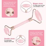 Jade Roller Gua Sha Set Manufacturer - 100% Natural Jade Stone Face Roller Pink Rose Quartz Massage Guasha Facial Beauty Tools