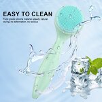 Facial Cleansing Brush Manufacturer - Portable Food Grade Silicone Skin Care Exfoliating Blackhead Soft Bristles Cleanser Brush