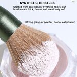 Makeup Brush Set Manufacturer - Professional 10pcs Wooden Handle Soft Synthetic Fiber Face Eye Foundation Blush Tool with Bag