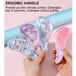 Hair Styling Tools Kit Manufacturer - Custom Gift Box Portable Anti-static Air Cushion Comb Detangling Brushes Set