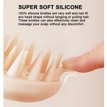 Scalp Massager Shampoo Brush Manufacturer - 2 in 1 Silicone Detachable Soft Bristles Exfoliator for Hair Growth Dandruff