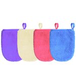 Makeup Remover Gloves Manufacturer - New Colorful Soft Fiber Face Cleansing Reusable Washable Facial Make up Removal Mitts