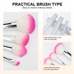 Makeup Brush Set Manufacturer - Custom Gift Box Soft Synthetic Hair Natural Liquid Glitter Handle Facial Foundation Cosmetic Tools