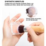 Makeup Brush Set Manufacturer - Custom Natural Bamboo Synthetic Bristles Vegan Beauty Brushes with Travel Bag