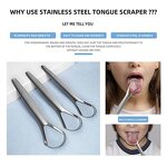 Tongue Cleaner Manufacturer - Factory Wholesale Stainless Steel Reduce Bad Breath Oral Care Tool With Travel Case