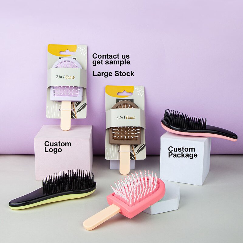 Hair Air Cushion Comb Manufacturer - New Ice Cream Shape Mini Soft Bristles Scalp Massage Detangler for Girls