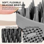 Scalp Care Massager Manufacturer - Custom Logo Soft Silicone Bath Shampoo Hair Brush Washing Head Massage Exfoliator Brushes