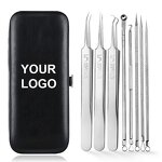 Blackhead Remover Set Manufacturer - Professional Stainless Steel Pimples Popper Comedone Extractor Tool for Nose Face Skin