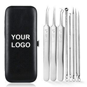 Blackhead Remover Set Manufacturer - Professional Stainless Steel Pimples Popper Comedone Extractor Tool for Nose Face Skin