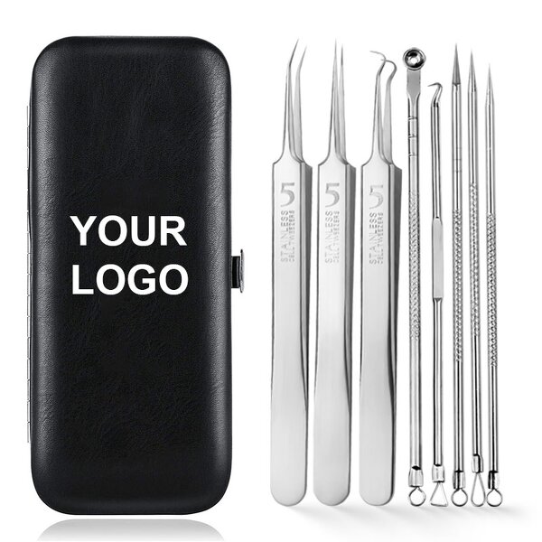 Blackhead Remover Set Manufacturer - Professional Stainless Steel Pimples Popper Comedone Extractor Tool for Nose Face Skin