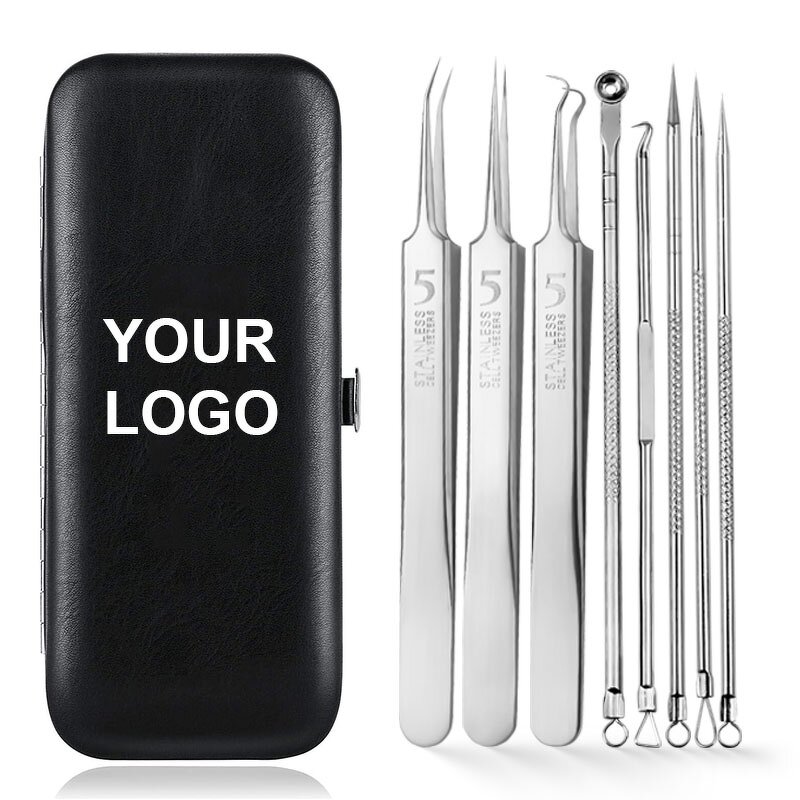 Blackhead Remover Set Manufacturer - Professional Stainless Steel Pimples Popper Comedone Extractor Tool for Nose Face Skin