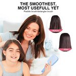 Detangle Hair Comb Manufacturer - Custom Logo Wet Dry Curved Vent Self-Cleaning Brush for Curly Hair Detangling