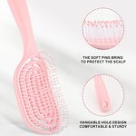 Scalp Massage Hairbrush Manufacturer - Customized Hollowed-out Self Cleaning ABS Detangling Vent Shower Soft Bristles Brush