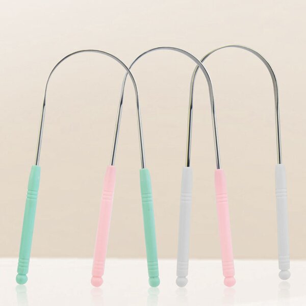 Tongue Scraper Manufacturer - High Quality Home Use Plastic Handle Stainless Steel Reusable Oral Care Cleaning Tool Scrubber