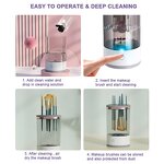 Makeup Brush Cleaner Manufacturer - 2 in 1 Electric Portable Cosmetic Cleaning Tool All Size Beauty Brushes Set Holder Washing Blender