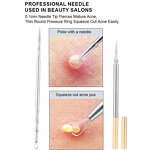 Blackhead Remover Kit Manufacturer - Double Headed Stainless Steel Facial Pore Cleaner Nose Acne Needle Extractors