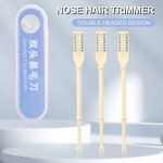 Nose Hair Trimmer Manufacturer - New Portable Double Head Nasal Shaver Manual Safe 360 Degree Rotating for Women Men