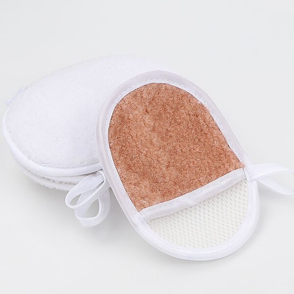 Makeup Remover Glove Manufacturer - Customization Logo Soft Microfiber Reusable Scrubbing Cleaning Face Towel Mitts for Spa