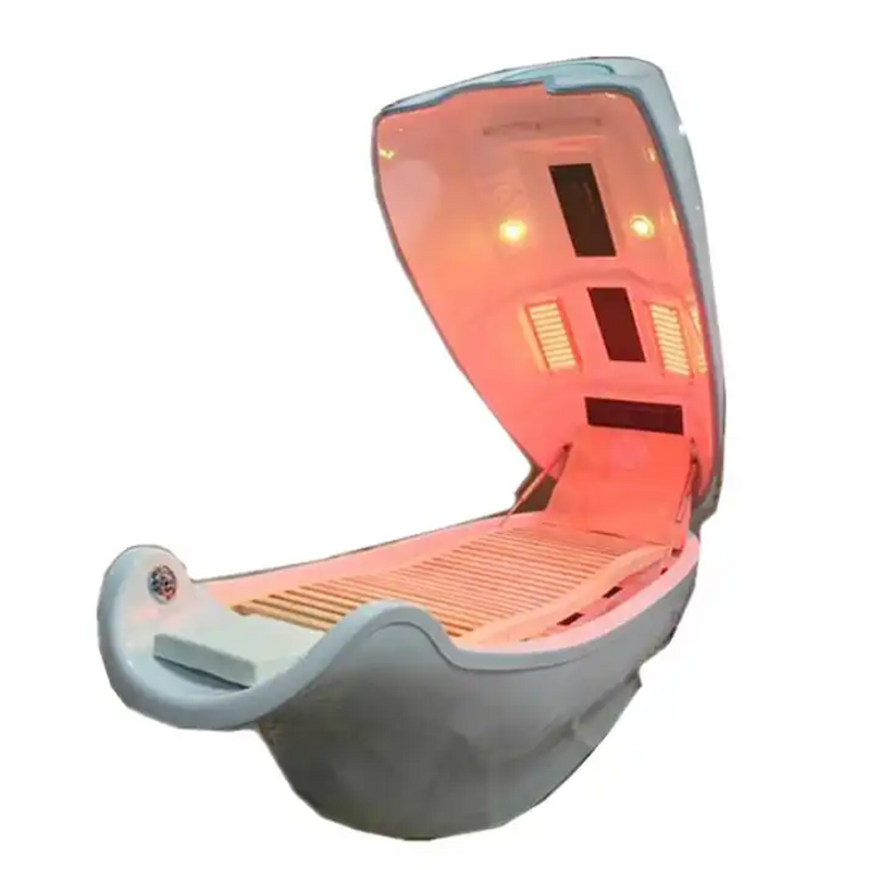 Red Light Therapy Spa Capsule Manufacturer - Dry Spa Sauna With Led Light 8pcs Led Pads Device