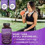 5 Immune Supporting Ingredients Elderberry Vitamin C D Zinc Ginger Capsules Supplement Daily Immune Support