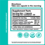 OEM Private Label Chlorophyllin Capsules With Parsley Leaf and Peppermint Leaf Body Magic Capsules