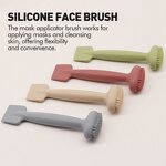 Facial Mask Brush Manufacturer - New 2 in 1 Double-Ended Cleansing Brush Head Silicone Applicator Spatula