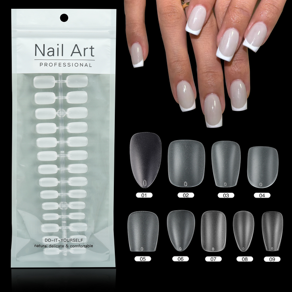 Press on Nails Manufacturer - ABS Custom Full Cover Frosted Matte Design Short Length Long-lasting