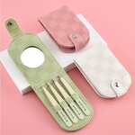 Eyebrows Tweezers Set Manufacturer - Custom Logo 4Pcs Pink Great Precision for Ingrown Hair Splinter Facial Removal