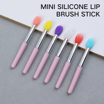 Lip Gloss Brush Manufacturer - Mini Silicone Applicator Rubber Lipgloss Lip Mask Cosmetic Brush