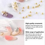 Nail Art Beads Manufacturer - 12 Grids Gold Mixed Size Stainless Steel 3D Caviar Ball Charm