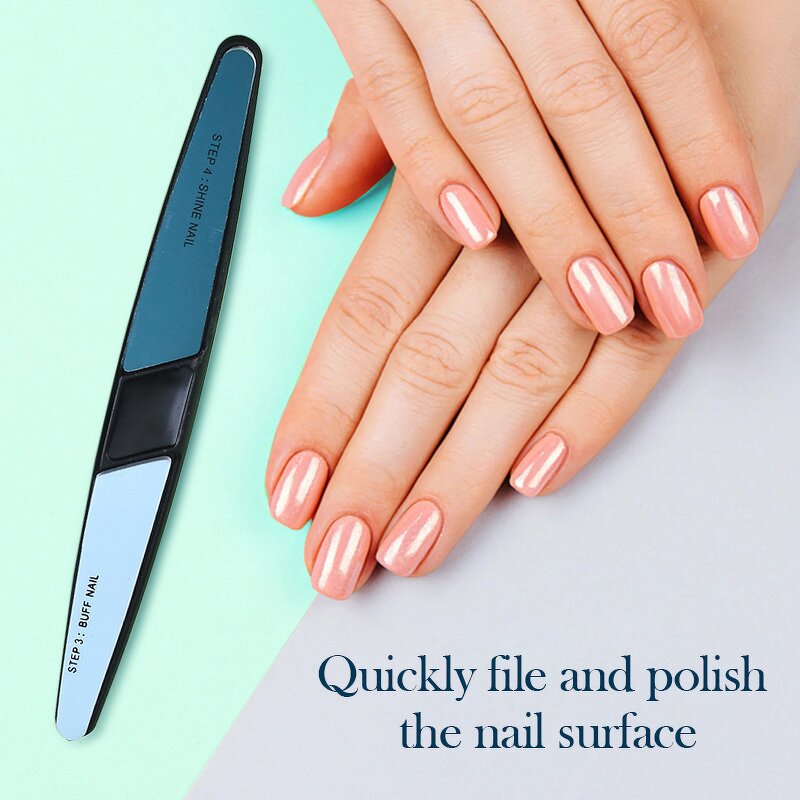 Nail File Manufacturer - New Design 4 Way Polishing Strip Double Side Emery Boards Smooth Buffer