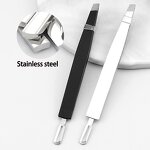 Eyebrow Tweezers Manufacturer - Stainless Steel Clip Oblique Slanted Tip for Plucking and Trimming Beauty Makeup