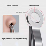 Nose Hair Trimmer Manufacturer - Stainless Steel Facial Hairs Professional Tweezer Long for Men Women