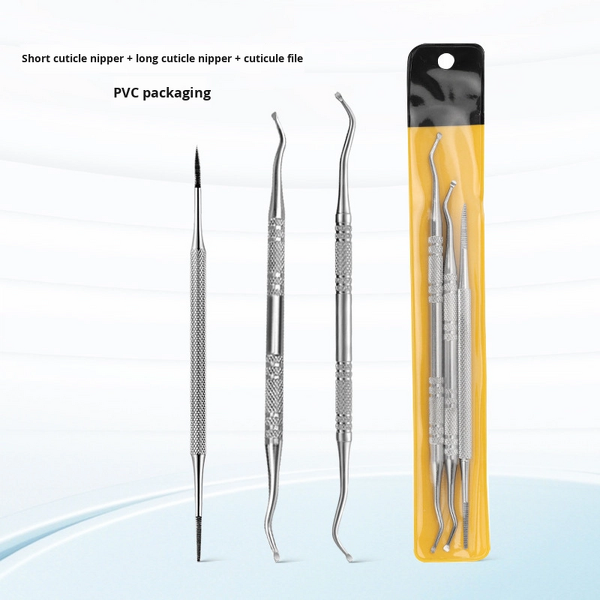 Nail Picker Set Manufacturer - Stainless Steel Double-Headed Ingrown Finger Spoon 3-Piece Eco-friendly Portable