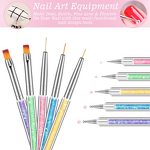 Nail Art Palette Set Manufacturer - Resin with Double-Ended Dotting Pen Mixing Tray Painting Brushes Carving Pen