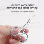 Eyelash Scissors Manufacturer - Mini Makeup Private Label Black Stainless Steel PVC Bag for Sharping Slanted Tip